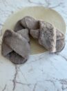 pantufa x 2 tiras marrom