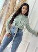 camisa de amarrar zoe verde menta