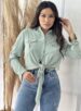 camisa de amarrar zoe verde menta