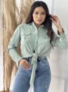 camisa de amarrar zoe verde menta