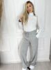 calça pantalona mari cinza