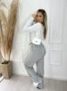 calça pantalona mari cinza