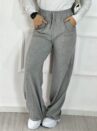 calça pantalona mari cinza