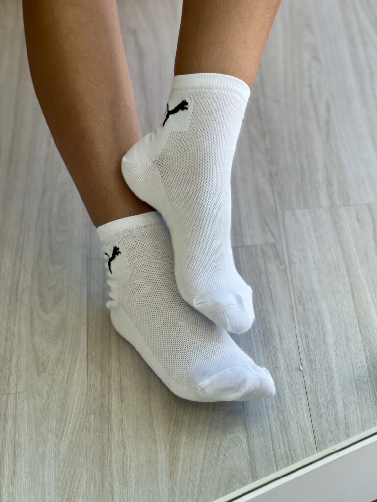 meia cano médio kit 3 pares branco puma meia cano médio kit 3 pares branco puma
