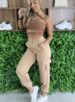 calça jogger alfaiataria bia bege
