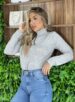 blusa cacharel lã tricot cinza