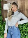 blusa cacharel lã tricot cinza