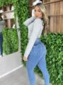 calça jeans cinta modeladora cloe