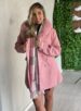 parka lã batida liz rosé