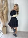vestido ciganinha manga longa frida preto