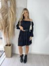 vestido ciganinha manga longa frida preto