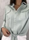 camisa de amarrar zoe verde menta