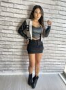 jaqueta bomber colegial emmeline cinza