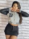 jaqueta bomber colegial emmeline cinza