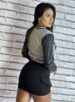 jaqueta bomber colegial emmeline cinza