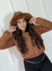 jaqueta puffer dupla face larissa marrom
