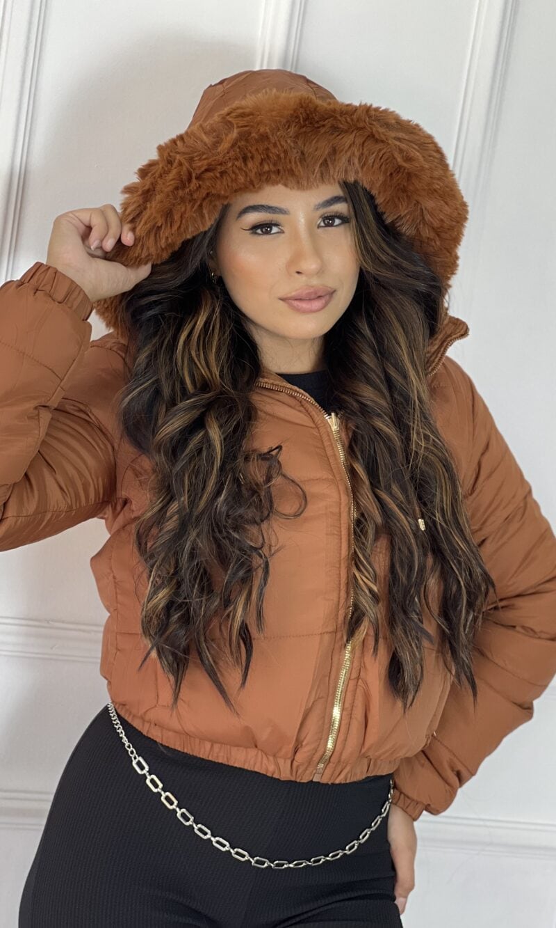 jaqueta puffer dupla face larissa marrom jaqueta puffer dupla face larissa marrom