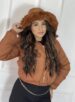 jaqueta puffer dupla face larissa marrom