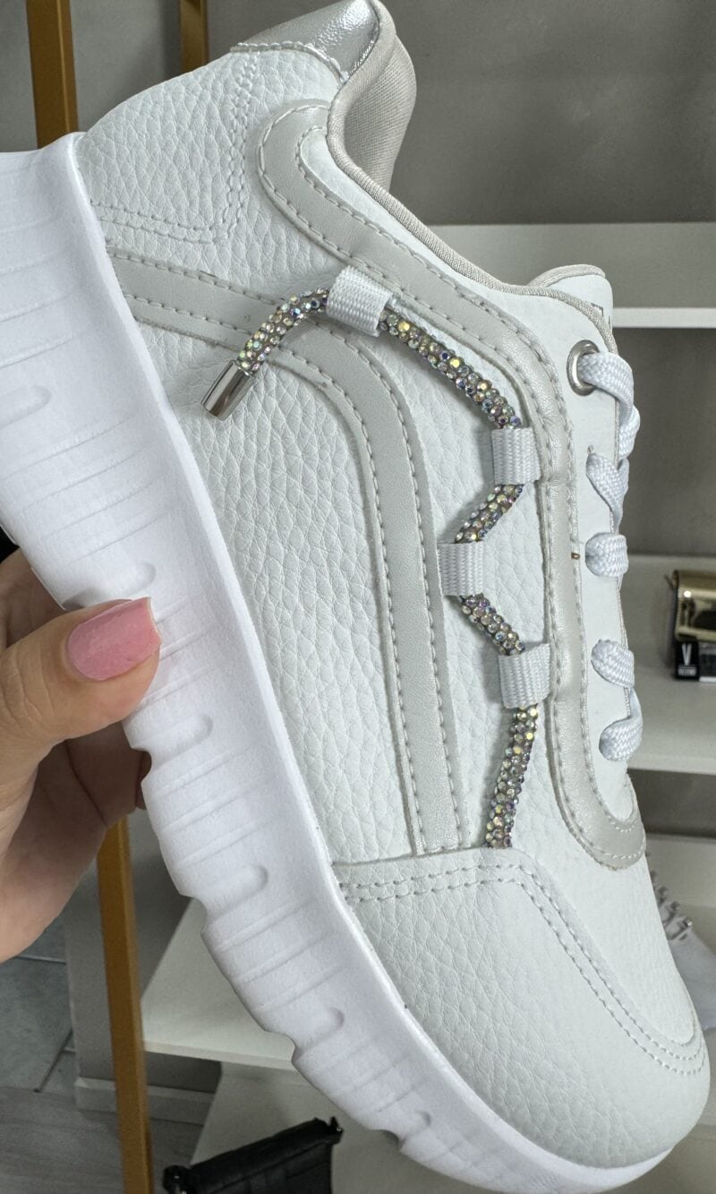 tênis snk branco com strass ramarim 24 77104 tênis snk branco com strass ramarim 24 77104
