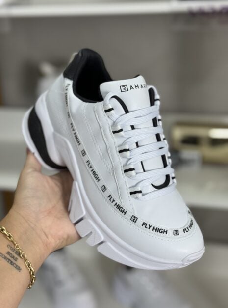 tênis snk branco com strass ramarim 24 77104
