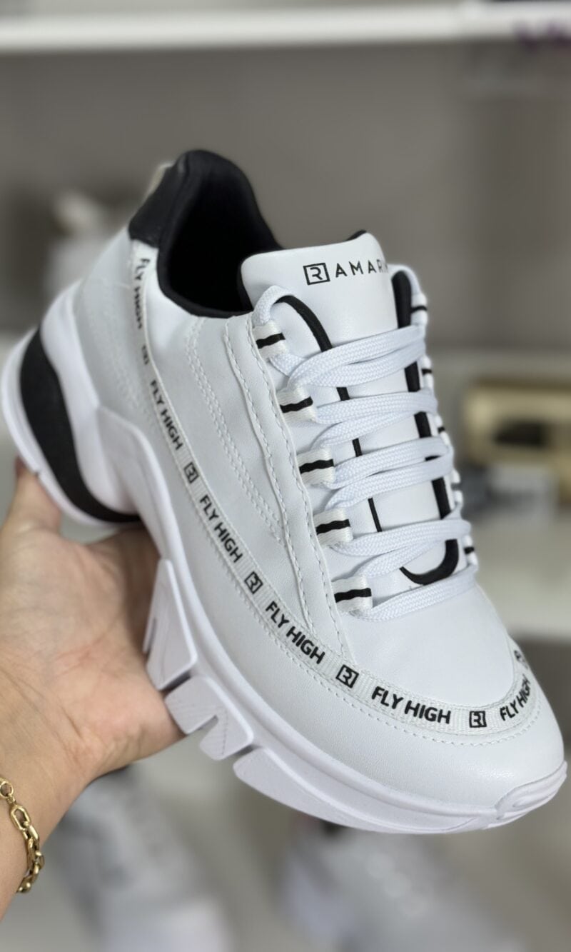tênis snk branco com strass ramarim 24 77104