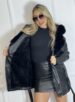 parka couro fake/courino elisabeth preto