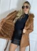 parka couro fake/courino elisabeth caramelo