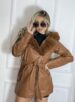 parka couro fake/courino elisabeth caramelo