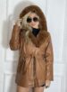 parka couro fake/courino elisabeth caramelo