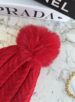 touca pompom vermelho liso