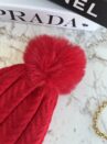 touca pompom vermelho liso