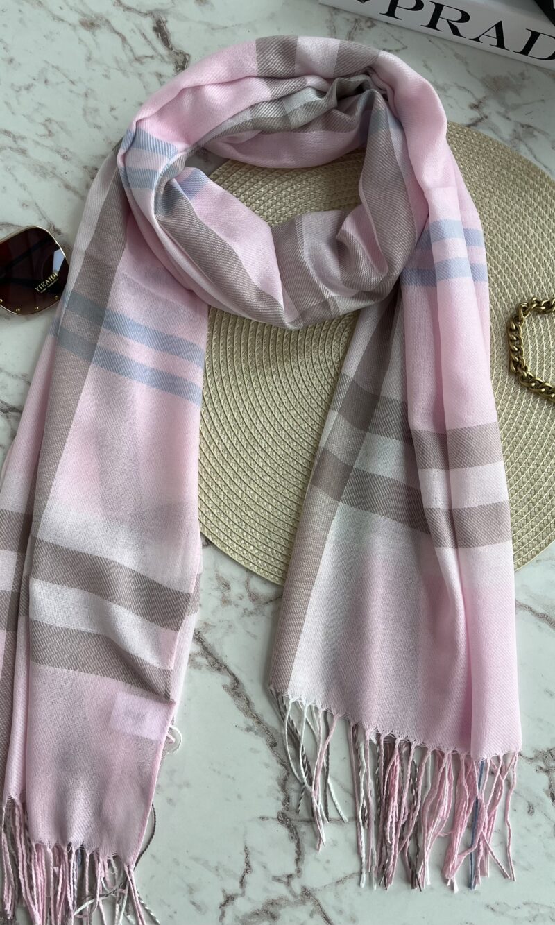 lenço xadrez rosa