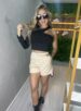 short alfaiataria zara beth bege