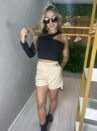 short alfaiataria zara beth bege