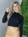 cropped canelado manga longa tuane preto
