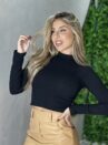 cropped canelado manga longa tuane preto
