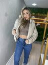 blusa manga longa joane cappuccino