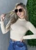 cropped canelado manga longa tuane bege