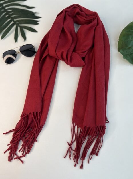 lenço liso vermelho