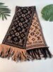 cachecol modal lv preto/bege