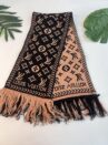 cachecol modal lv preto/bege