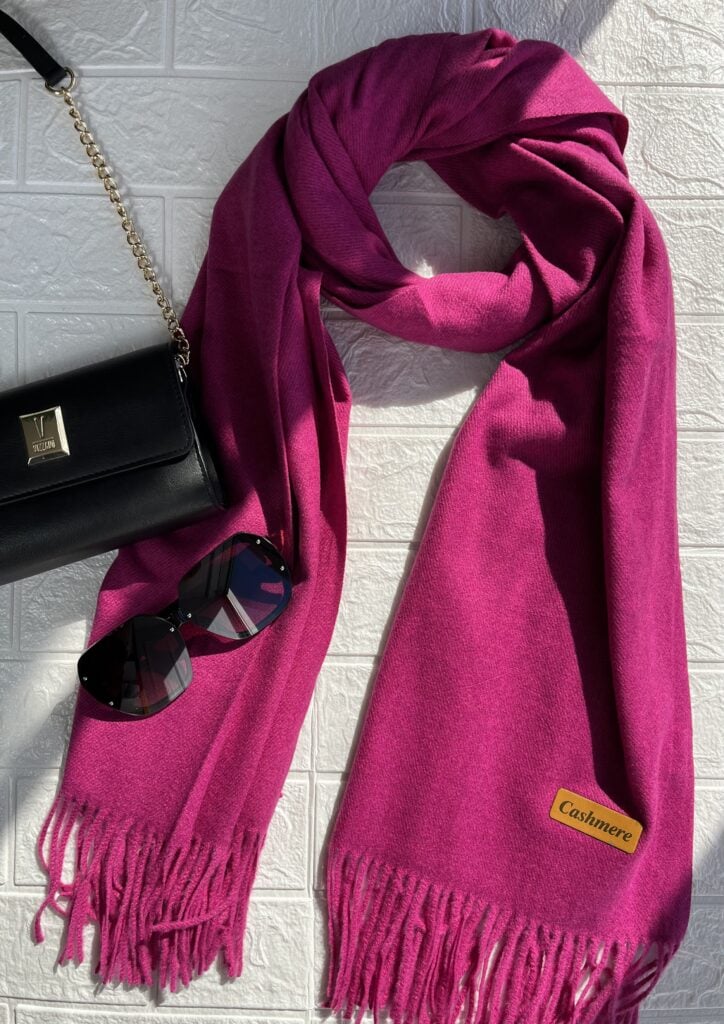 lenço flanelado liso rosa pink