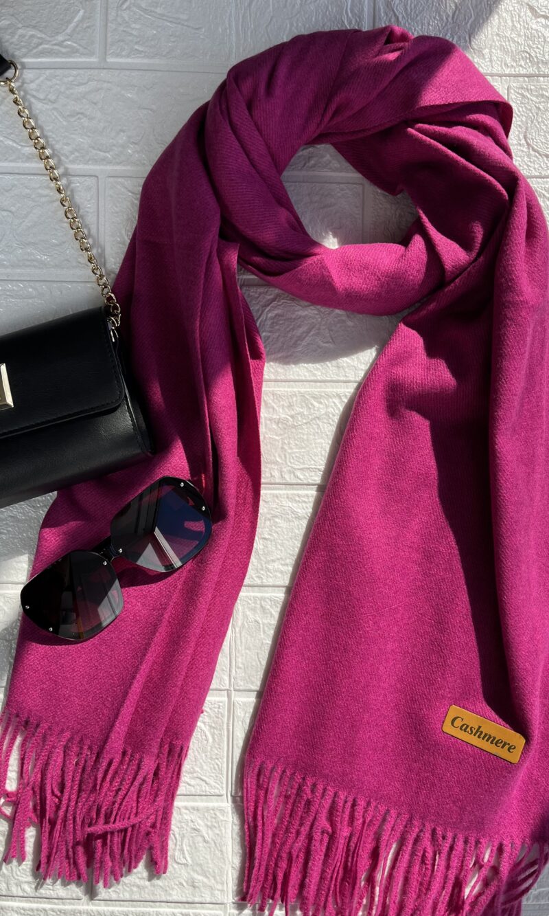 lenço flanelado liso rosa pink