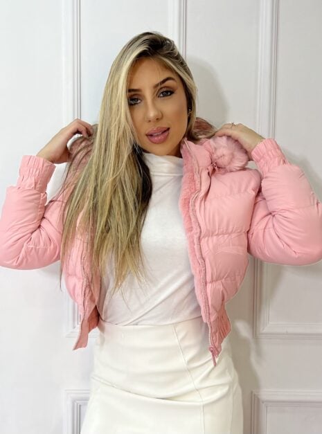 jaqueta puffer reversível laura rosa