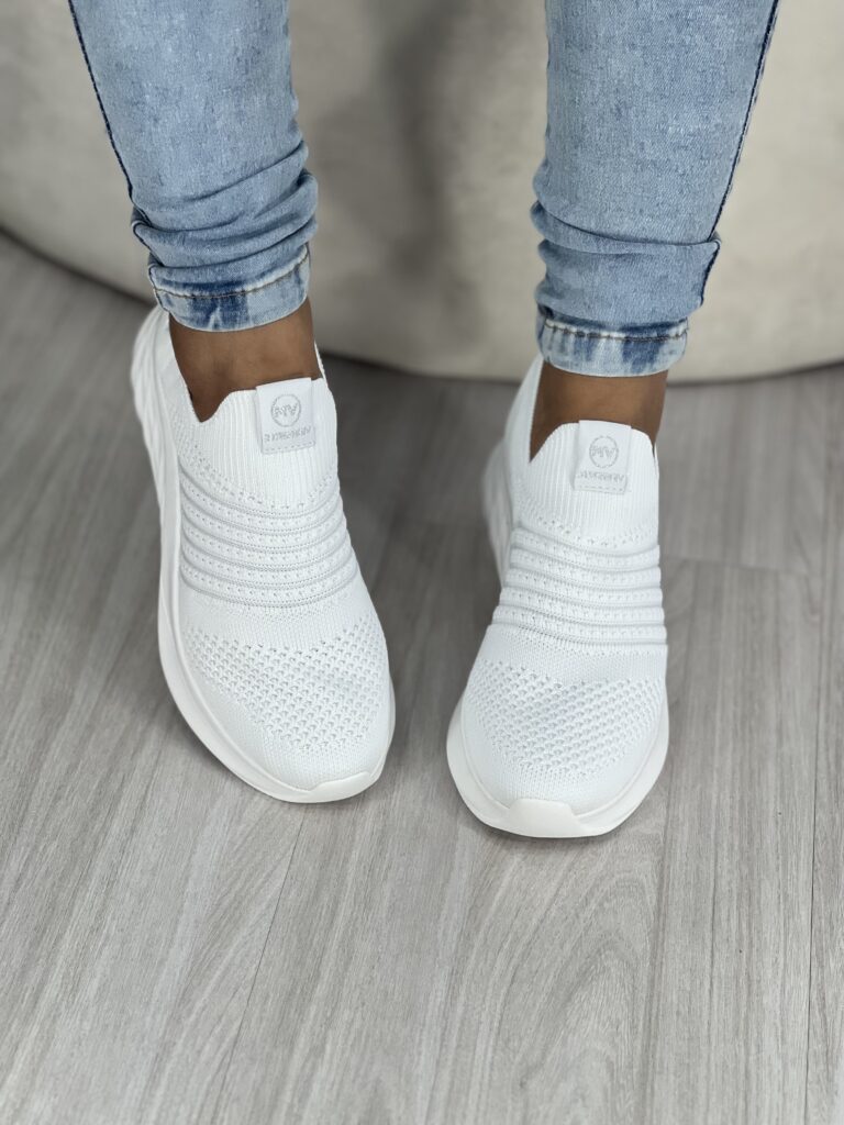 tênis knit branco via marte 23 19001 01 tênis knit branco via marte 23 19001 01