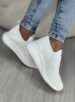 tênis knit branco via marte 23 19001 01