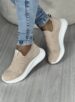 tênis knit aveia via marte 23 19001 01