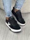 tênis casual glitter preto via marte 053 008 02