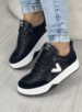tênis casual glitter preto via marte 053 008 02