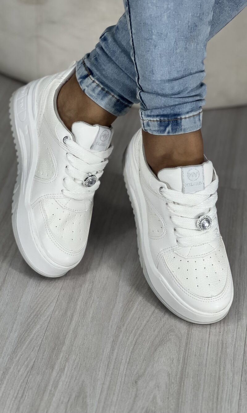 tênis casual branco via marte 061 001 08 tênis casual branco via marte 061 001 08